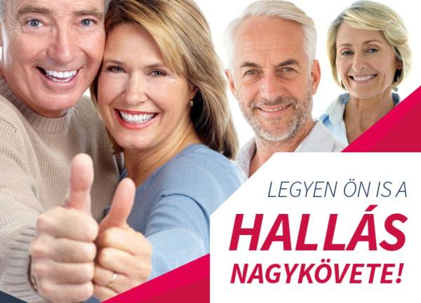 Legyen a hallás Nagykövete, ajándékozza meg az Önnek legfontosabbakat a hallás örömével! Legyen a hallás Nagykövete, ajándékozza meg az Önnek legfontosabbakat a hallás örömével!