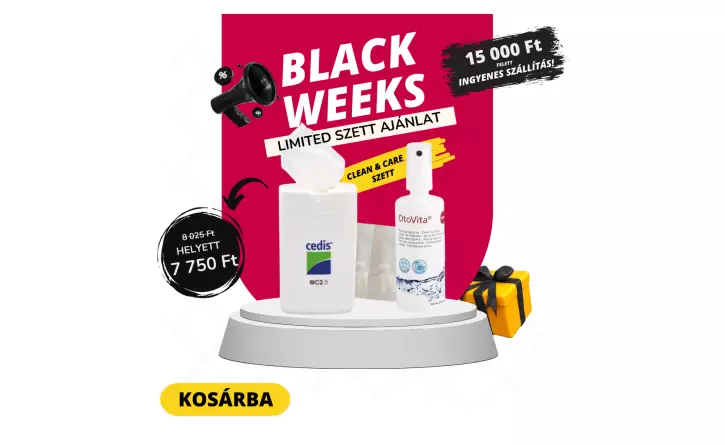 Clean & Care Hallókészülék Tisztító szett Black Weeks Edition