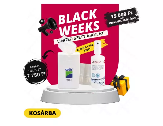 Clean & Care Hallókészülék Tisztító szett Black Weeks Edition